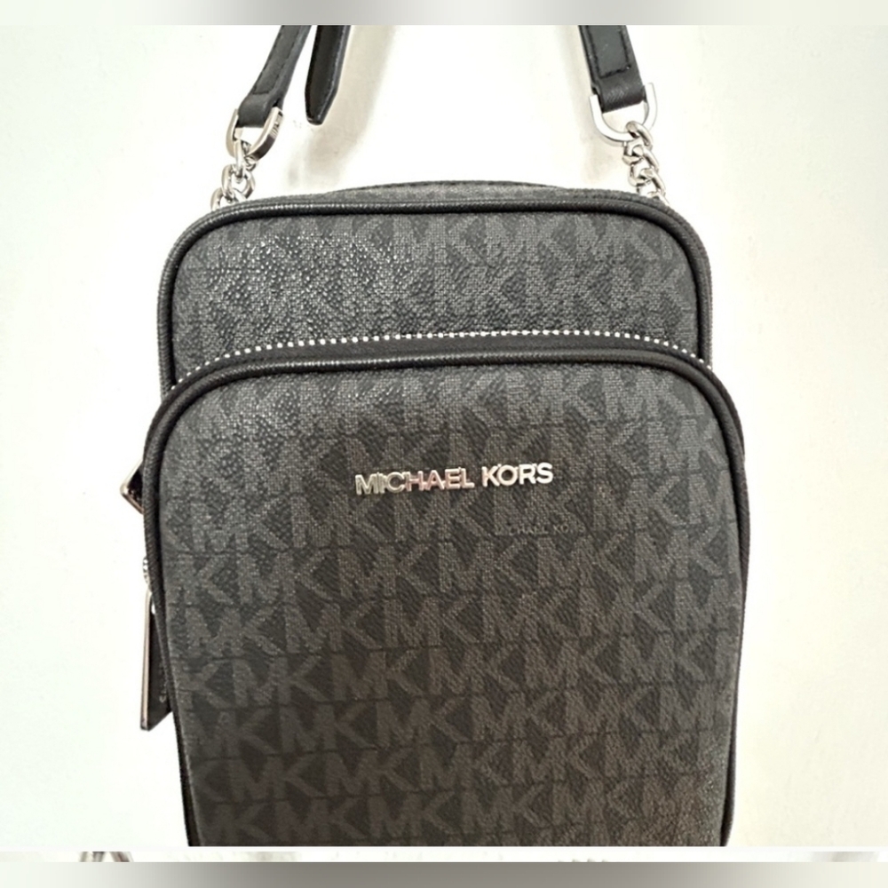 Michael Kors Black Messenger Bag with Adjustable Strap